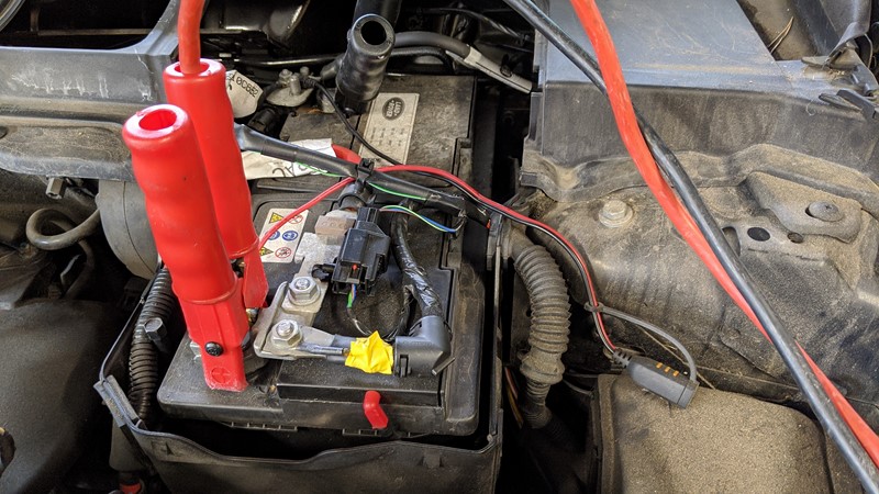 Battery support unit connected