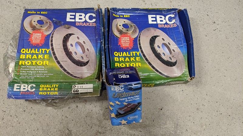 EBC brake pads and discs