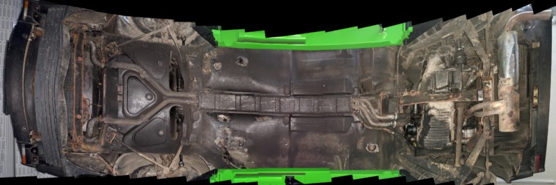 Composition of the underside of the Fiat X1/9