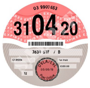 2019 paper tax disc from DiscyBusiness