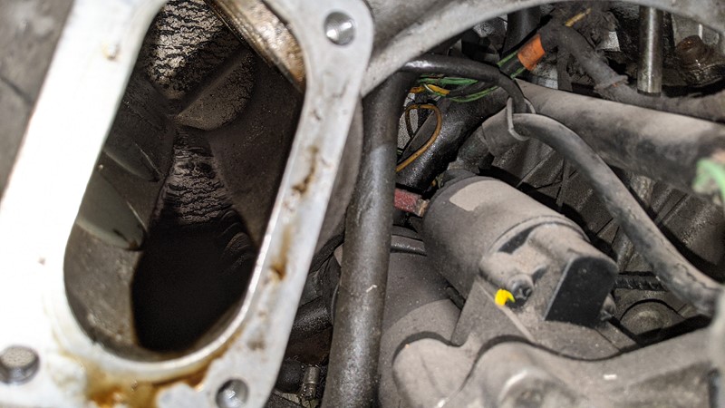 Oil in air intake obvious after throttle removal