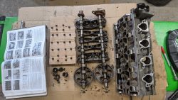 cylinder head stripped down