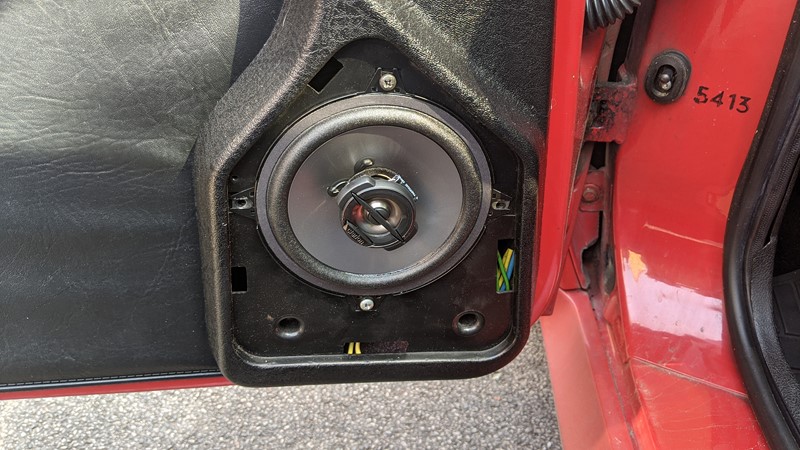 Clarion co-axial speaker sits too far forward in the standard mounting position