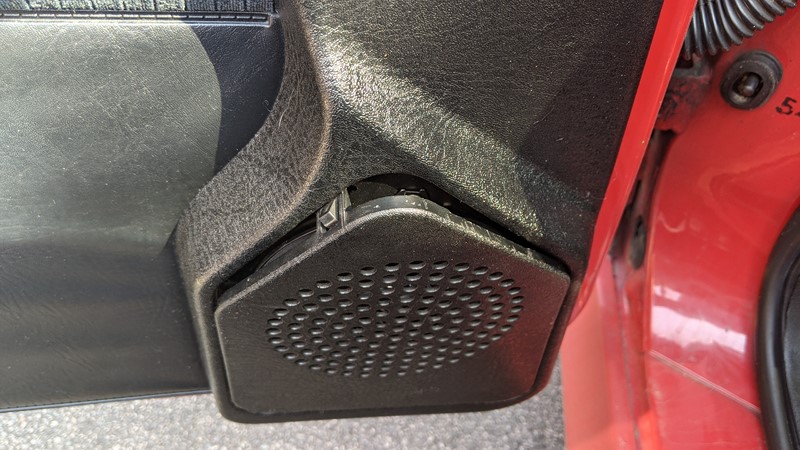 In the standard mounting position the grill clashes with the speaker