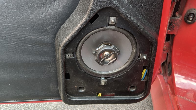 Passenger side Clarion speaker upgrade complete