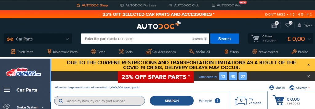 AutoDoc always have a sale on, but the discounts can be better