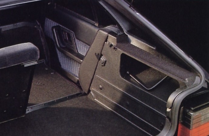 Publicity picture of the BX boot area showing the storage area