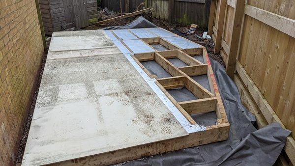 Many layers into the oversized and insulated floor.
