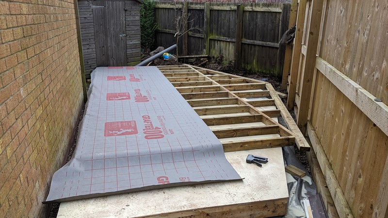 A breather membrane should keep the insulation and frame dry.