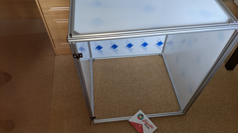 The frame for the enclosure is assembled, just needs doors!