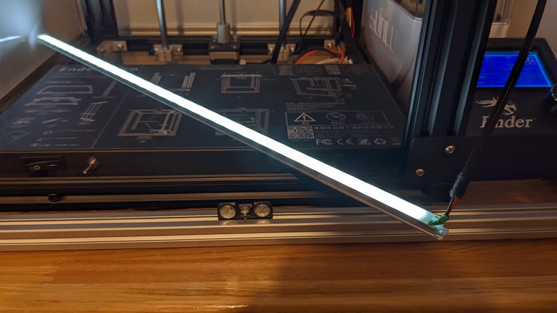 Lighting bar for the Ender5 should slot stright into the enclosure.