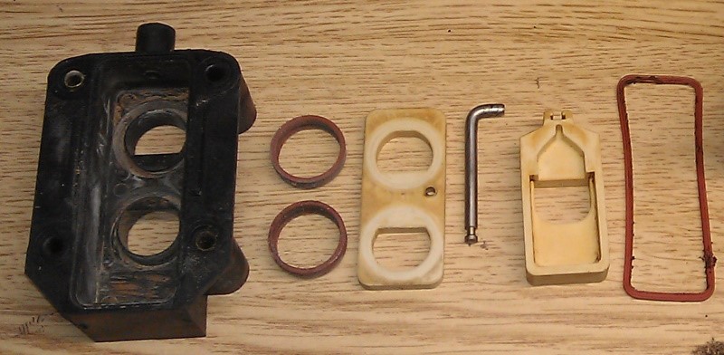 All of the heater tap valve parts.