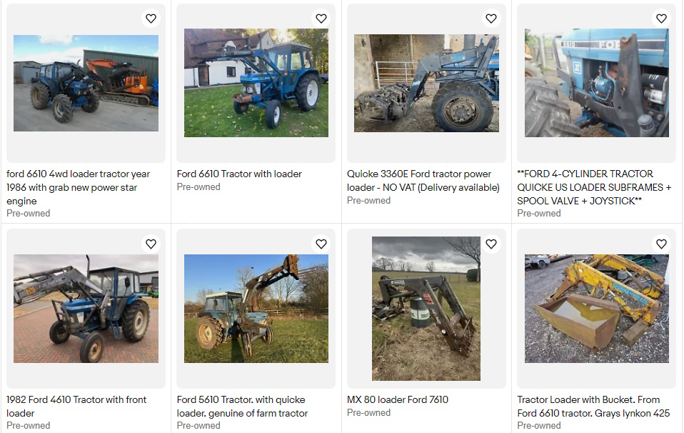 A range of loaders and fittings on eBay