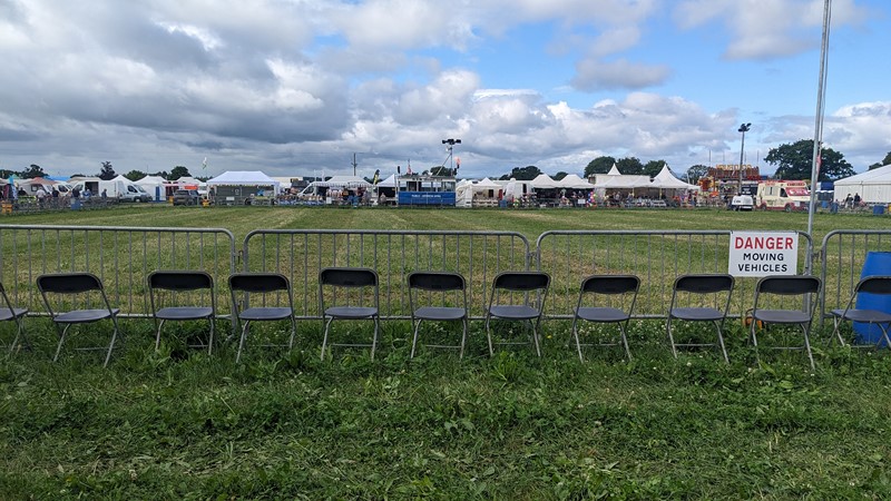The only time the show ground is empty over the whole weekend.