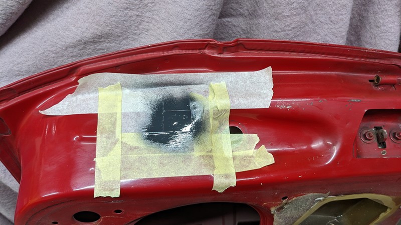 Small painting repair on the driver door.