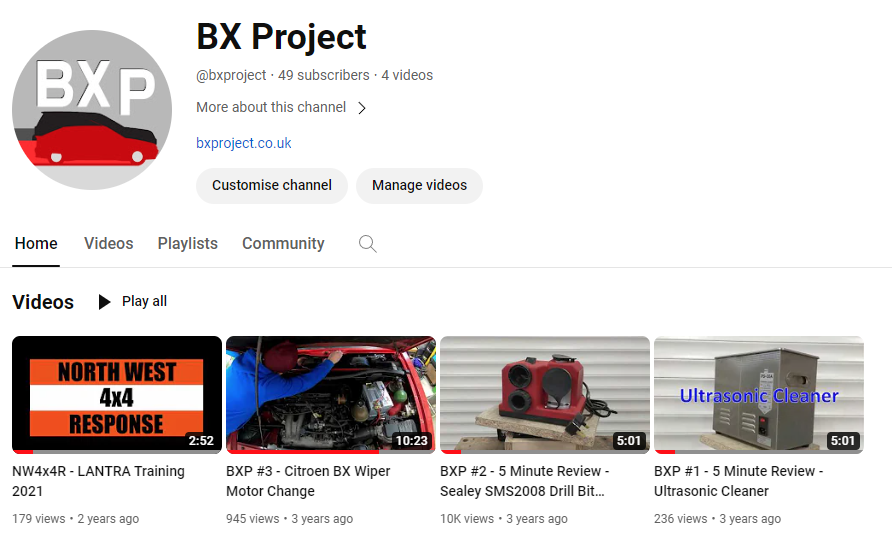 Social Media : BXProject on YouTube